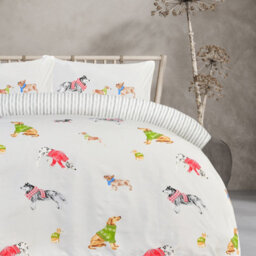 Smart Living Luxury Soft Reversible Pooches In Jumpers Duvet Cover & Pillowcases - thumbnail 7
