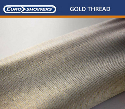 Euroshowers Gold Thread Shower Curtain - image 1