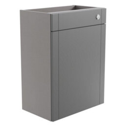 Ashford Matt Dusty Grey Shaker Freestanding Toilet Cabinet (H)820mm X (W)595mm - thumbnail 1