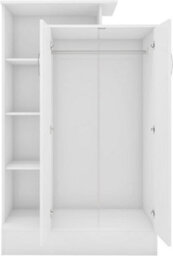 Seconique Nevada Petite Open Shelf Wardrobe White Gloss Finish - thumbnail 2