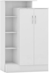 Seconique Nevada Petite Open Shelf Wardrobe White Gloss Finish - thumbnail 1
