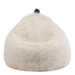 Icon Cocoon Faux Fur Bean Bag Natural Bean Bag Chairs - thumbnail 3