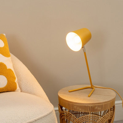Valuelights Lark Mustard Yellow Metal Task Reading Compact Desk Table Lamp With Led Bulb - image 1