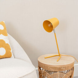 Valuelights Lark Mustard Yellow Metal Task Reading Compact Desk Table Lamp With Led Bulb - thumbnail 4