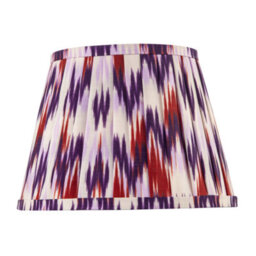 Happy Homewares Purple And Burgundy Pleated Cotton Lamp Shade With Zig Zag Design - thumbnail 5