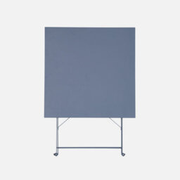 Sweeek - Folding Metal Bistro Garden Table 70 X 70Cm 2-Seater Emilia 70X70Cm Grey Blue 70X70X71 Cm - thumbnail 4