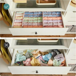 Songmics Set Of 8 Underwear Drawer Organisers, Drawer Dividers, Foldable, For Bras Undies Socks Ties - thumbnail 3