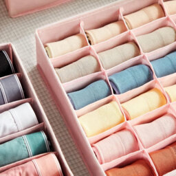 Songmics Set Of 8 Underwear Drawer Organisers, Drawer Dividers, Foldable, For Bras Undies Socks Ties - thumbnail 2