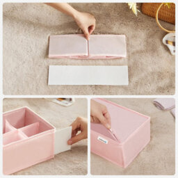 Songmics Set Of 8 Underwear Drawer Organisers, Drawer Dividers, Foldable, For Bras Undies Socks Ties - thumbnail 5