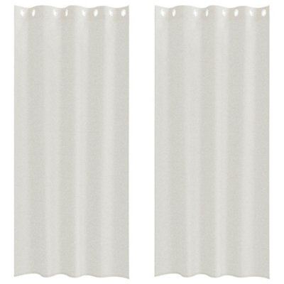 Berkfield Modern Curtains With Curtains 2 Pcs Cream 140 X 260 Cm Polyester