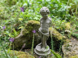 Oakley Charming Stone Cast Vine Boy Statue - thumbnail 6