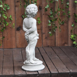 Oakley Charming Stone Cast Vine Boy Statue - thumbnail 4