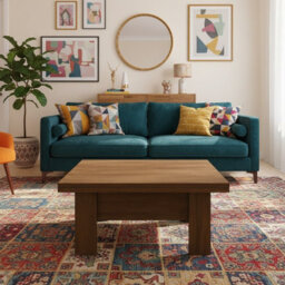 Eryk Modern Extendable Coffee Table Adjustable 100 To 200 Cm Design With Abs Edges In Lefkas Oak Finish - thumbnail 3
