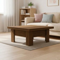 Eryk Modern Extendable Coffee Table Adjustable 100 To 200 Cm Design With Abs Edges In Lefkas Oak Finish