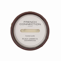 French Connection Large Scented Candle Jar - Black Cherry & Cedarwood - thumbnail 5