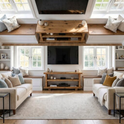L110Xw44Xh50Cm 3 Tier Solid Wood Tv Unit / Solid Wood / Rustic Tv Stand - thumbnail 3
