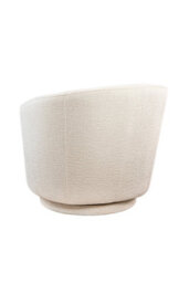 My Furniture Melville Swivel Chair - Ivory Chenille Upholstery, Sprung Padded Seat, 360 Swivel, 85Cm X 75Cm X 73Cm - thumbnail 3