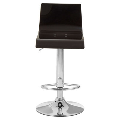 Orsina Modern Design Black Acryclic Bar Stool, Sleek Kitchen Stool For Breakfast, Comfortable Modern Bar Stool - image 1