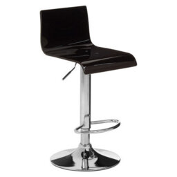 Orsina Modern Design Black Acryclic Bar Stool, Sleek Kitchen Stool For Breakfast, Comfortable Modern Bar Stool - thumbnail 2