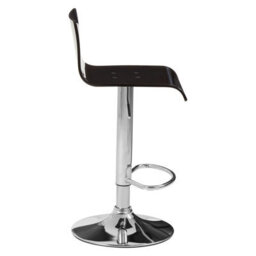 Orsina Modern Design Black Acryclic Bar Stool, Sleek Kitchen Stool For Breakfast, Comfortable Modern Bar Stool - thumbnail 3