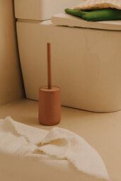 Cosmic Toilet Brush, Free-Standing,  Polyresin Soft Touch, Sage Green, Saona Collection - thumbnail 5