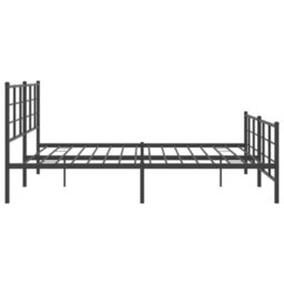 Berkfield Metal Bed Frame Without Mattress With Footboard Black 183X213Cm - thumbnail 6