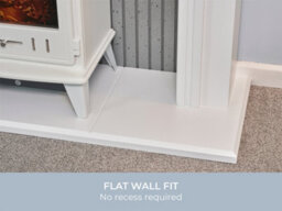 Adam Florence Stove Fireplace In Pure White & Grey, 48 Inch - thumbnail 5