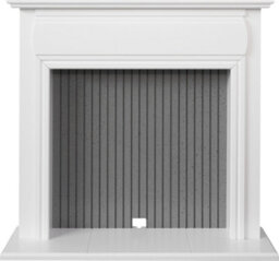 Adam Florence Stove Fireplace In Pure White & Grey, 48 Inch - thumbnail 1