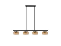 Luminosa Lighting Luminosa Olaia Bar Pendant Ceiling Light Black, Amber 4Xgx53 3000K 660Lm - Uk Stock - thumbnail 5