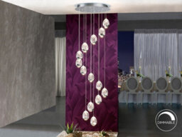Luminosa Lighting Luminosa Rocao Dimmable 14 Light Integrated Led Light Pendant Light Cluster Drop, Chrome, Bluetooth Control - Uk Stock - thumbnail 2