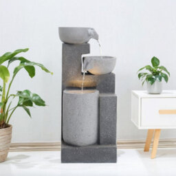 Breeins Outdoor Solar Powered Cascading Water Feature  Garden Layered Led Fountain Outdoor Ornament Statue Fountain 72Cm - thumbnail 2