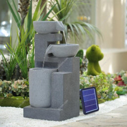 Breeins Outdoor Solar Powered Cascading Water Feature  Garden Layered Led Fountain Outdoor Ornament Statue Fountain 72Cm - thumbnail 3