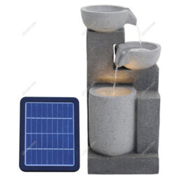 Breeins Outdoor Solar Powered Cascading Water Feature  Garden Layered Led Fountain Outdoor Ornament Statue Fountain 72Cm - thumbnail 4