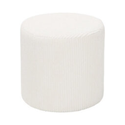 Living And Home Beige Corduroy Round Upholstered Footstool 41Cm Dia X 40Cm H - thumbnail 4