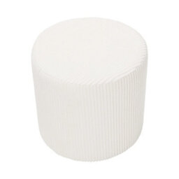 Living And Home Beige Corduroy Round Upholstered Footstool 41Cm Dia X 40Cm H - thumbnail 5