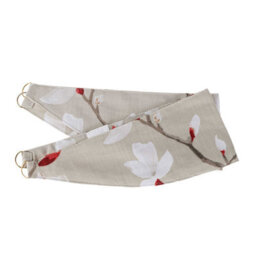 Homescapes Red Anita Floral Tie Back Pair - thumbnail 1