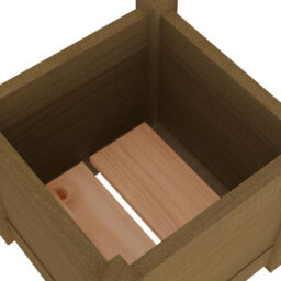 Berkfield Garden Planter Honey Brown 31X31X31 Cm Solid Pinewood - thumbnail 6