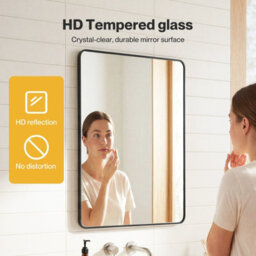 Yezi Wall Mirror 50X75Cm Bathroom Hallway Vanity Mirror Tempered Glass - thumbnail 6