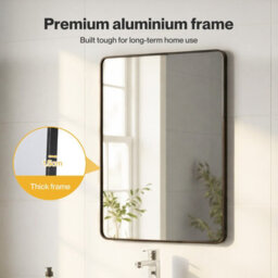 Yezi Wall Mirror 50X75Cm Bathroom Hallway Vanity Mirror Tempered Glass - thumbnail 5