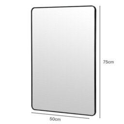 Yezi Wall Mirror 50X75Cm Bathroom Hallway Vanity Mirror Tempered Glass - thumbnail 4