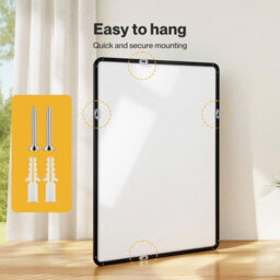 Yezi Wall Mirror 50X75Cm Bathroom Hallway Vanity Mirror Tempered Glass - thumbnail 8