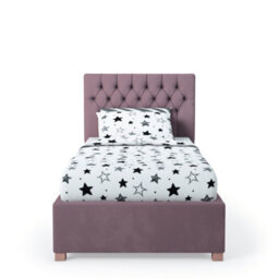 Rest Relax Mia Solo Ottoman Bed Plush Velvet Blush Pink - Single 3Ft - thumbnail 3