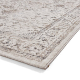 Beige Silver Abstract Bordered 8mm Pile Rug For Bedroom, & Dining Room, Easy To Clean Traditional Rug-120Cm X 170Cm - thumbnail 6