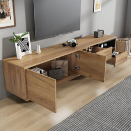 Abrihome Living Room Tv Cabinet,multi-Functional Storage Cabinet,with Open Storage Space Featuring 2 Drawers And 2 Doors For A 70-Inch Tv - thumbnail 2