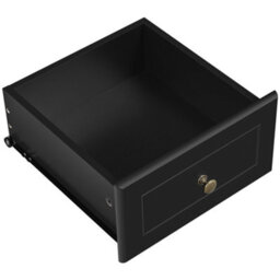 Yaheetech Black Bedside Table With 2 Drawers And 1 Cubby (H)600mm (W)400mm (D)350mm - thumbnail 7