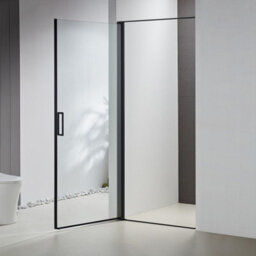 Fino Stone Carmen Niche 8mm Glass Shower Door In Black - 90 X 195Cm - thumbnail 2