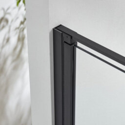 Fino Stone Carmen Niche 8mm Glass Shower Door In Black - 90 X 195Cm - thumbnail 5