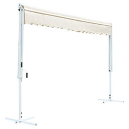 Walplus Free Standing Awning Garden Sun Shade Canopy Gazebo For Back Door, Porch, Patio 600X300 Cm Cream - thumbnail 4