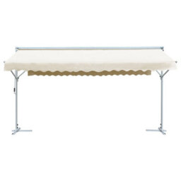 Walplus Free Standing Awning Garden Sun Shade Canopy Gazebo For Back Door, Porch, Patio 600X300 Cm Cream - thumbnail 2