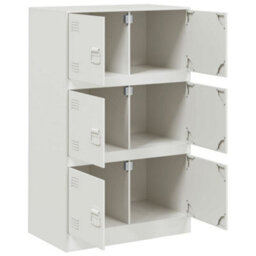 Berkfield Sideboard White 67X39X107 Cm Steel - thumbnail 7